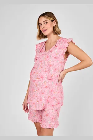 JoJo Maman Bébé Floral Patterned Frill Sleeve Maternity Blouselarge