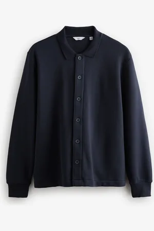 Next Cotton Rich Jersey Button Through ShacketL