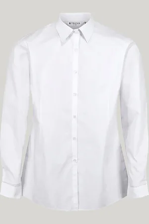 Trutex White Regular Fit Long Sleeve 3 Pack School Shirts13 år (158cm)
