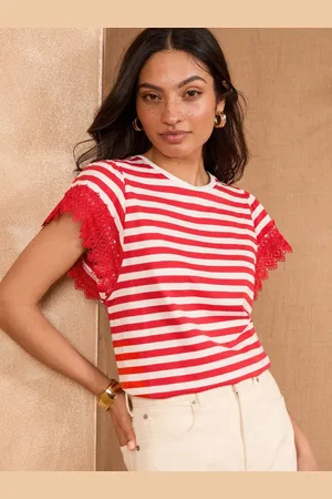 Love & Roses Lace Sleeve T-Shirt