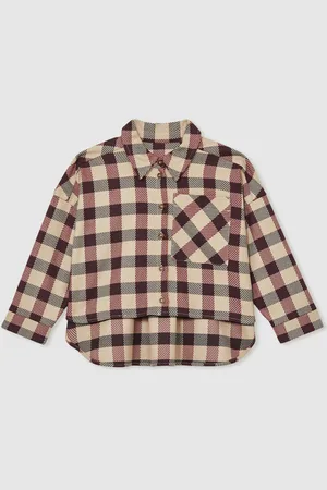Reiss Elif Oversized Woven Check Skjorter7 - 8 år (122 - 128cm)