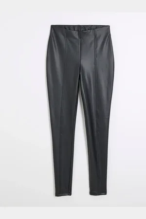 River Island High Waisted Faux Leather Leggings40