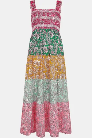 Accessorize Paisley Print Tiered 100% Cotton Maxi Dressmedium