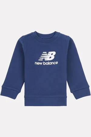 New Balance Kids 100% Cotton French Terry Stacked Logo Crew Sweat Top3 - 4 år (98 - 104cm)