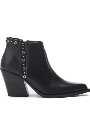 Moda In Pelle Penza Western Style Smart Black Ankle Boots
