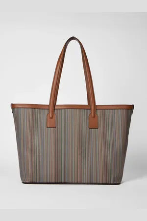 Paul Smith Stripe Tote Grey Bagen