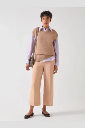 LK Bennett Nila Wool Blend Longline V-Neck Knit Relaxed TankM