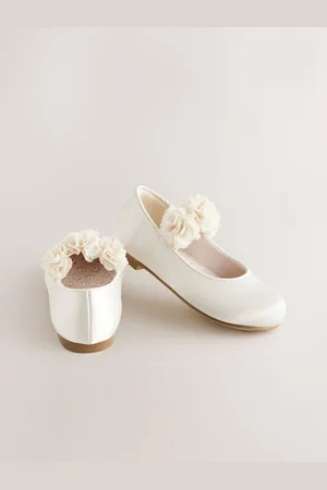 Next Satin brudepige lejlighed Corsage Mary Jane Sko