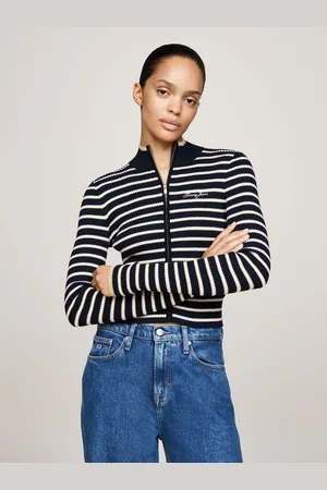 Tommy Hilfiger Blå Metallisk Tip Zip CardiganM