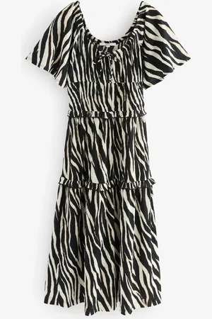 Next Kortærmet Jersey Slips Front Textured Midi Kjole54