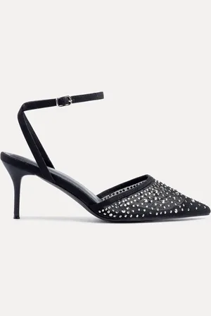 Linzi Krystal Diamante Embellished Courtsko og hæle