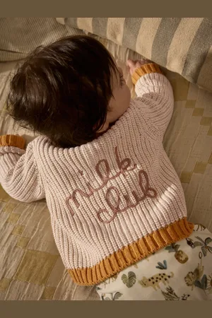 Next 100% Bomuld Chunky strikket broderet Baby CardiganFørste størrelse (50cm)