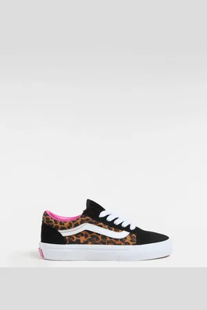 Vans Girls Junior Leopard Print Old Skool Trainersuk10eu28