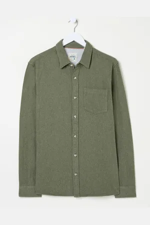 Fat Face FatFace 100% Cotton Long Sleeve Brushed Plain ShirtM Reg