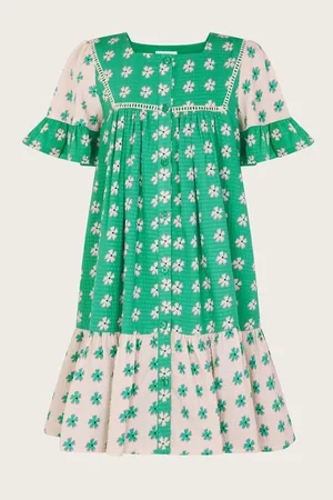 Monsoon Floral Colourblock Swing Dress110116cm