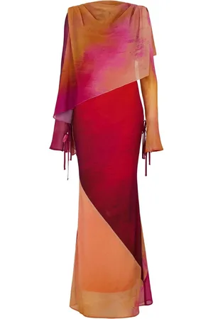 DASKA Ali Maxi Dress With Long Sleeves And Front Wrap Detailsmall