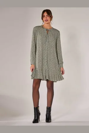 Jolie Moi Long Sleeve Shirt Dress44