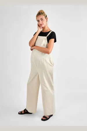 JoJo Maman Bébé Maternity Wide Leg Linen Blend Dungaree38