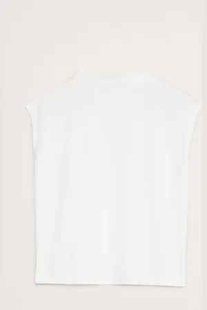 Banana Republic Silky Cotton Mock-Neck Toplarge