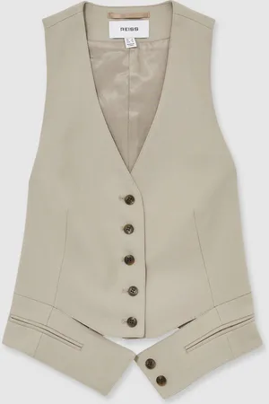 Reiss Brittany Wool-Blend Textured Waistcoat38