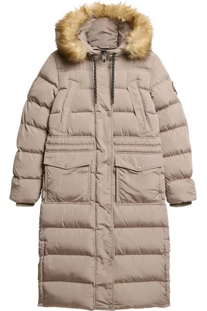 Superdry Everest Faux Fur Longline Jakke44