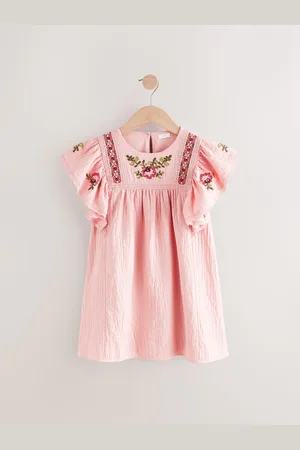 Next Embroidered 100% Cotton Dress (3-16yrs)12 år (152cm)