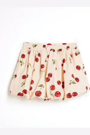 River Island Girls Cherry Puffball 100% Cotton Skirt122128cm