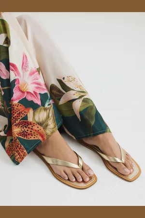River Island Leather Toe Thong Flat Sandals