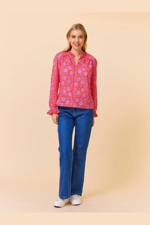 ASPIGA Rosie Block Print 100% Cotton BlouseSmall