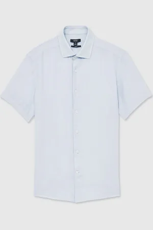 Reiss Holiday Linen Short-Sleeve ShirtSmall