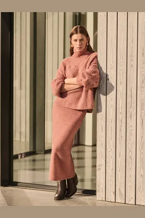 Next Neppy Knitted Column Midi Skirt with Wool2XL Reg