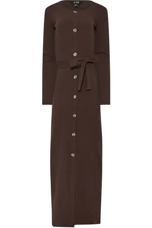 Long Tall Sally Ribbed Button Maxikjole48 Høj