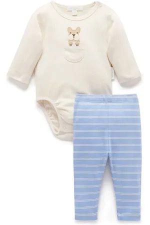 Purebaby 100% Cotton Bodysuit and Leggings Set 2 Piece5662cm