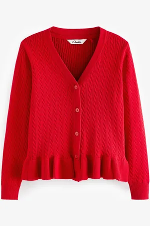 Clarks School Cable Knit Cardigan12 år (152cm)
