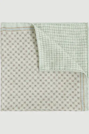 Reiss Giulio Silk Medallion-Print Pocket Squareonesize