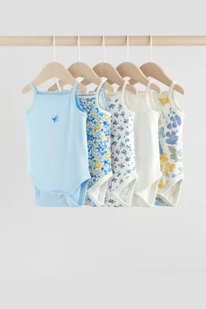 Next Baby Strappy Vest 100% Cotton Bodysuit 5 PackOp til 1 måned (56cm)