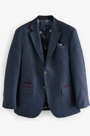 Next Regular Fit Trimmed Neppy Nova Fides Suit Jacket56 Long (UK 46 L)