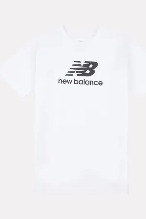 New Balance Boys 100% Cotton Stacked Logo T-Shirt9 - 10 år (134 - 140cm)