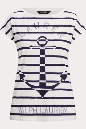 Ralph Lauren Greita Striped Anchor Jersey T-ShirtXL