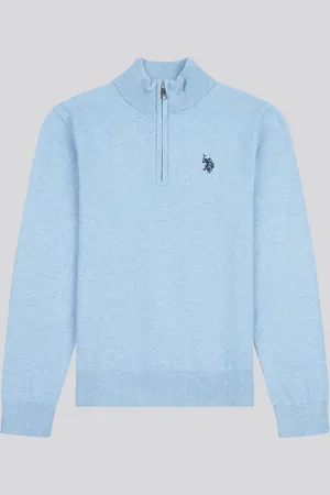 U.S. Polo Assn. U. S. Polo Assn. Boys Knitted Quarter Zip Polo Shirt8 - 9 år (128 - 134cm)