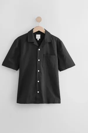 Next Cotton Linen Blend Short Sleeve Shirtxsmall
