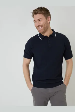 Threadbare Textured Front Tipping Collar Knitted Polo-skjorter2X-Large