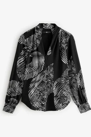 Next Langærmet bluse med V-udskæring40 Petite