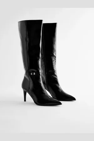 Next Forever Comfort Skinny Heeled Buckle Detail Knee High Støvler
