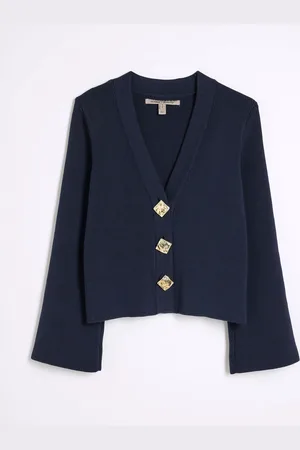 River Island Asymmetric Tipped Cardiganlarge