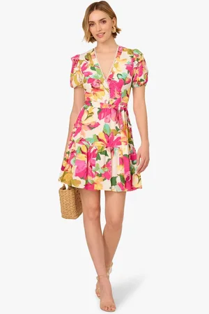 Adrianna Papell Adrianna By Pink Printed Short Dress42