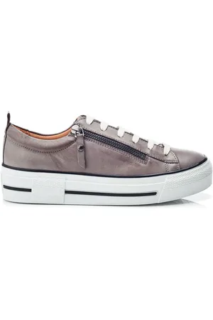 Moda In Pelle Filician Zip & Lace Chunky Slab Sole Trainers