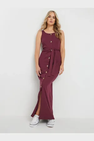 Long Tall Sally 100% Cotton Sleeveless Ribbed Button Dress36høj