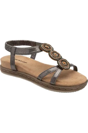 Dunlop T-Bar Elasticated Sandalseu42