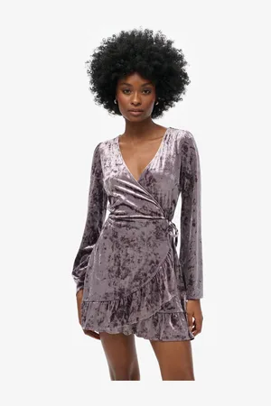 Superdry Velvet Wrap Mini Dress38